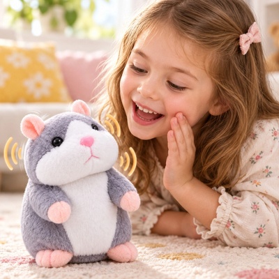 Interaktívny hovoriaci škrečok Talking hamster hnedý