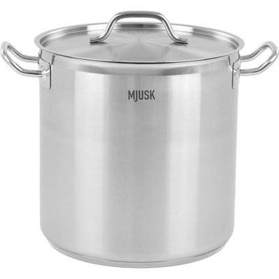 MJUSK Vysoký hrnec o objemu 25,7 l a průměru 320 mm s víkem z nerezové oceli 23232