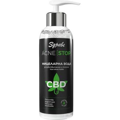 Здраве Acne Stop Мицеларна вода CBD, 500 ml