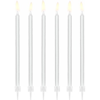 Party Deco Бели Свещички за Рожден Ден