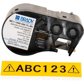 Brady M4-82-499-YL-BK / 170800, 9.53 mm, Nylon, черно копиране / жълт фон (170800)