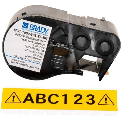 Brady M4-82-499-YL-BK / 170800, 9.53 mm, Nylon, черно копиране / жълт фон (170800)