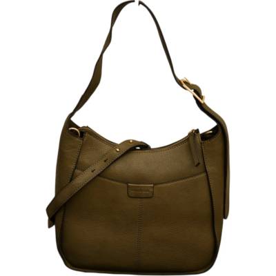 Gianni Conti kožená dámská kabelka přes rameno khaki 4423964 kaki