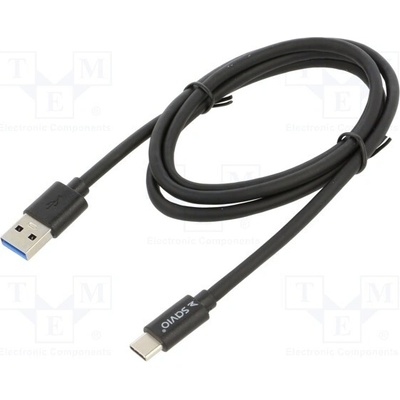 Savio CL-101 USB 3.2, Gen 1 (3.1 Gen 1) USB A, USB C, 1m, černý