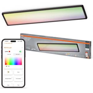 OSRAM - LED RGBW плафон за баня с димер SMART+ PLANON LED/40W/230V Wi-Fi IP54 черен (P228281)