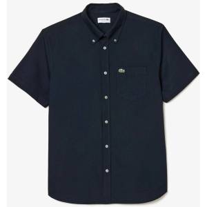 Lacoste Мъжка риза с къс ръкав Lacoste Short Sleeve Oxford Shirt Mens - Navy F2W