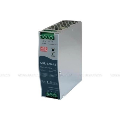 Mean Well SDR-120-48 Průmyslový napájecí spínaný zdroj 48V 120W na DIN