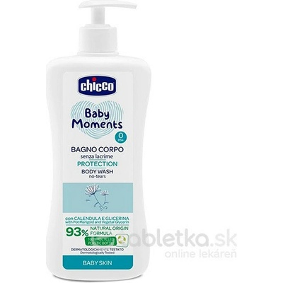 Chicco detský šampón na telo s dávkovačom Baby Moments 500 ml