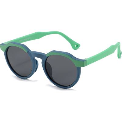 Techsuit Детски слънчеви очила Techsuit Kids Polarized Sunglasses (601) - поляризирани, TPEE рамка - Зелен / Син