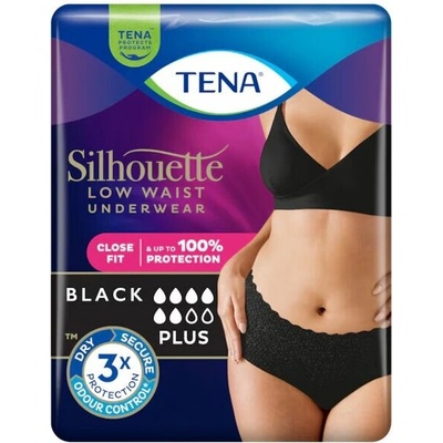 TENA Silhouette plus čierna M 12 ks