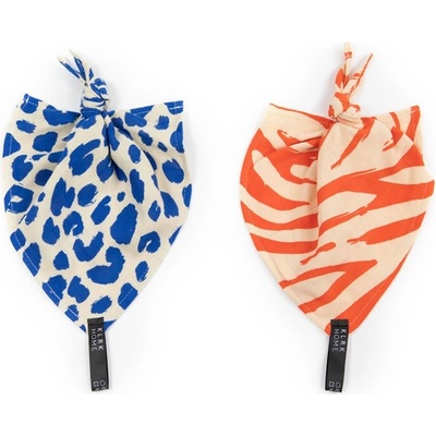 KLRK Home Wild Color Leopard&Zebra maznajúca dečka s uzlom 26x26 cm 2 ks