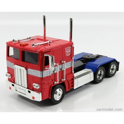 Jada Freightliner Flt86 Tractor Truck 3-assi 1986 Optimus Prime Transformers Iv L'era Dell'estinzione Movie 2014 Červená Modrá 1:24