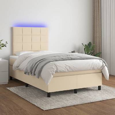 vidaXL 3134867 Boxspring postel s matrací a LED textil taupe