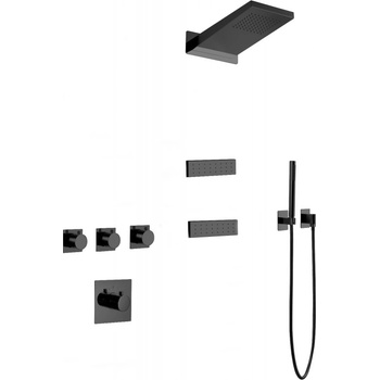 Mexen Fall вграден душ комплект, черен - 7602-04-70 (7602-04-70)