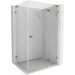 Mexen Lunar L душ кабина с врата вдясно 100 x 80 см, прозрачна, розово злато - 834L-100-080-60-00-P (834L-100-080-60-00-P)