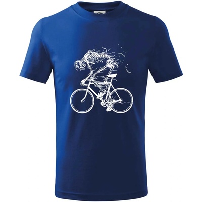 Cyklo kostra tričko detské kráľovská modrá