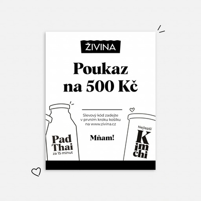 Online dárkový poukaz Živina 500 Kč – Zboží Dáma