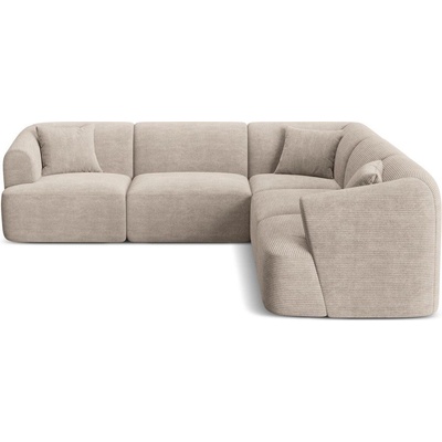 Cosmopolitan Design Светлокафяв ъглов диван от рипсено кадифе Campi - Cosmopolitan Design (COS_COR_266_F1_CAMPI1)