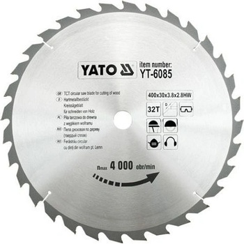 YATO pilový kotouč na dřevo 400x30 mm YT-6085