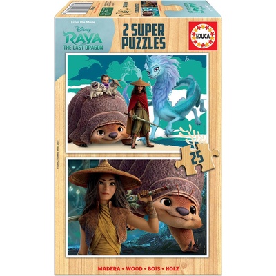 Educa Пиксар - Рая и последният Дракон - пъзел 2х25 части (edu18878)