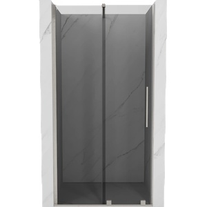 Mexen Velar плъзгащи се душ врати 90 см, графит, четкан никел - 871-090-000-41-97 (871-090-000-41-97)