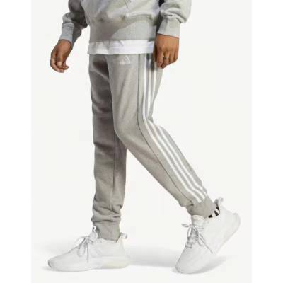 Adidas Essentials French Terry Tapered Cuff 3-Stripes Pants Grey