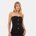 I Saw It First Bandeau Gold Button Top - Black