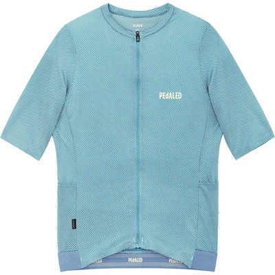 Pedaled Мъжка фланелка с къс ръкав за колоездене Pedaled Odyssey Delta Jersey Cycling jersey - Light Blue (056-4243-0211)