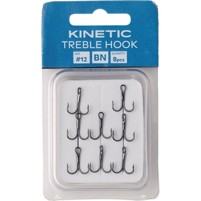 Kinetic trojháčky Treble Hook Black Nickel 8ks Veľ. 12
