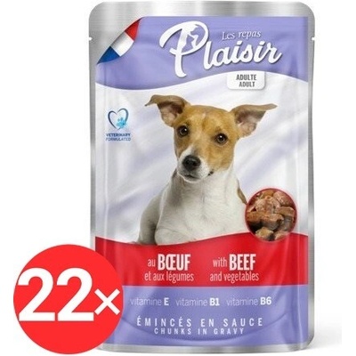 Plaisir Adult hovädzie so zeleninou 22 x 100 g