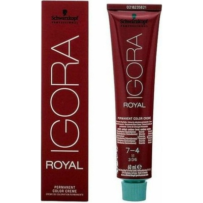 Schwarzkopf Professional Igora Royal Color 7-4 stredná blond béžová 60 ml