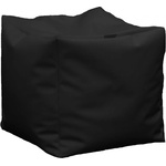 PUFRELAX Пуф, 100л. , Табуретка Куб XL, Panama black, Перящ се калъф, Водоустойчив, Пълнеж от Полистиролни перли (PUF-G-CXL-PEX-BL) - topmarket
