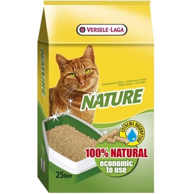 Versele-Laga - Nature Compressed Wood Litter - 15kg - Естествена котешка тоалетна с пресовани дървени гранули, 15 кг /25 л