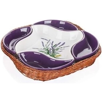 Banquet miska v košíku LAVENDER 5 dílů 28 cm