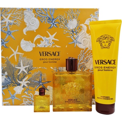 Versace Eros parfémovaný sprchový gel 150 ml + Versace Eros Energy EDP 100 ml + EDP 5 ml