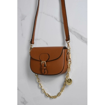 PECA del SOL MALÁ kabelka crossbody kožená S ŘETÍZKEM Coqnac