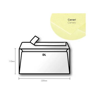 Papírová obálka Pollen DL 110x220mm – Canary