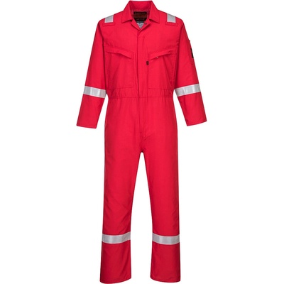 Portwest araflame silver af73 / Огнеупорен светлоотразителен гащеризон, антистатичен - червен uk 46/eu 62 (af73rer46)