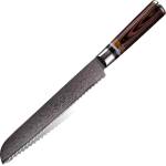 HARAHU Дамаски кухненски нож KA-20053 - Bread/Кафяв KP20053