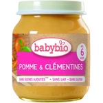 Babybio Био плодово пюре Babybio - Ябълка и клементини, 130 g (3288131510958) - baby