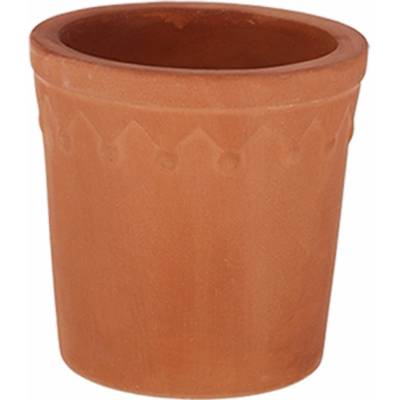 Esschert Design Terakotový kvetináč s reliéfnym vzorom - 15 cm