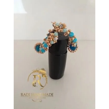 Image 1 of Radi handmade Луксозни обици в тюркоазени кристали (362-Рћ)