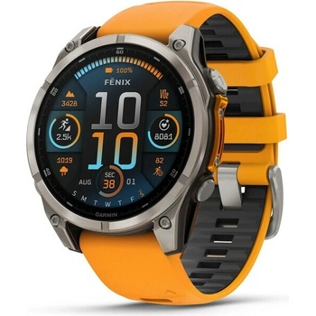 Garmin Fenix 8 AMOLED 47mm Sapphire Titanium Graphite/Orange 010-02904-11