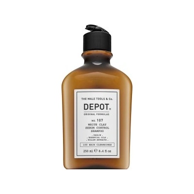 Depot No. 107 White Clay Sebum Control Shampoo čisticí šampon срещу раздразнение на кожата 250 ml