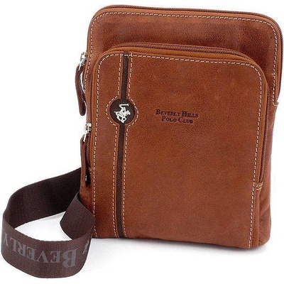 Beverly Hills Polo Club taška Crossbody kožená BHPC Explore S BH-380-75 2l tabáková