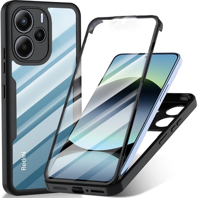 Techsuit Калъф за телефон Xiaomi Redmi Note 14 4G - Techsuit ColorVerse 360 Series + протектор за екран - черен