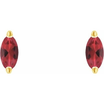 Eppi Minimalistické strieborné náušnice s rubínmi Sistine E41796