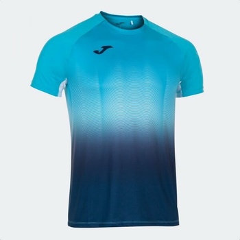 Joma Bežecké tričko Elite VII T-Shirt Fluor Turquoise dark navy