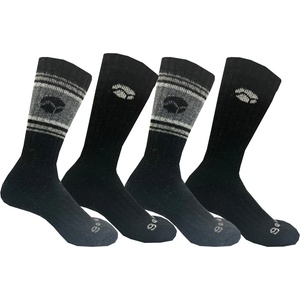 Gelert Мъжки чорапи Gelert 4Pk Cold Weather Wool Blend Crew Socks Mens - Black