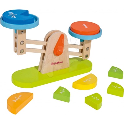 Eichhorn drevená váha Wooden Balance 9 kociek hra na rovnováhu